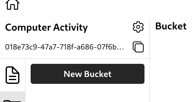 Button to create a bucket