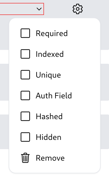 Supported field options
