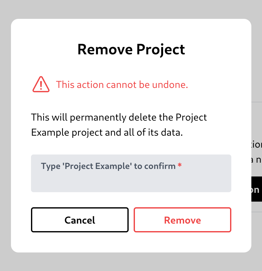 Remove a project