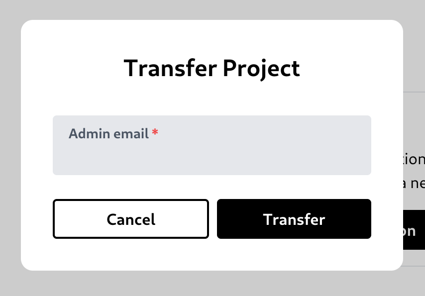 Transfer a project